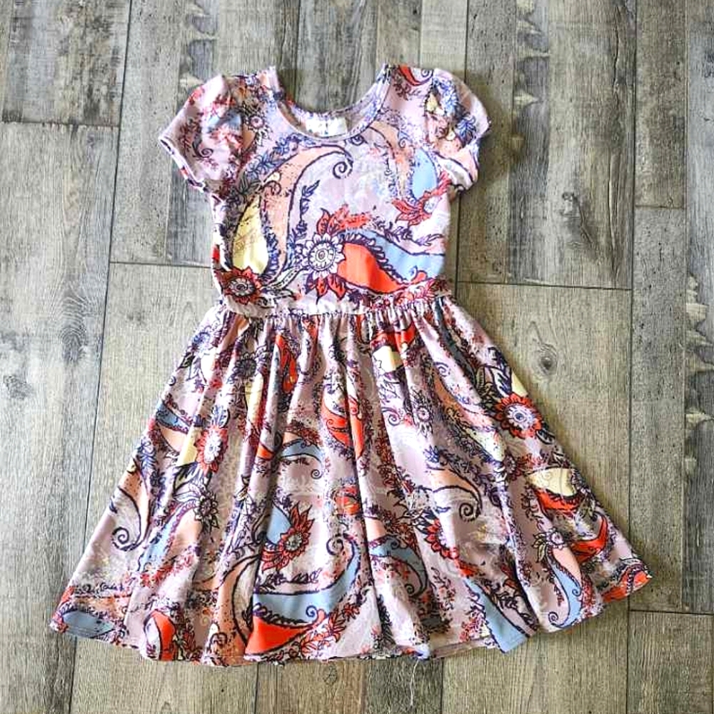 Dot Dot Smile Twirl Dress | Paisley Floral Print | Size 3/4